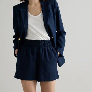 Quince 100% European Linen High Waisted Shorts